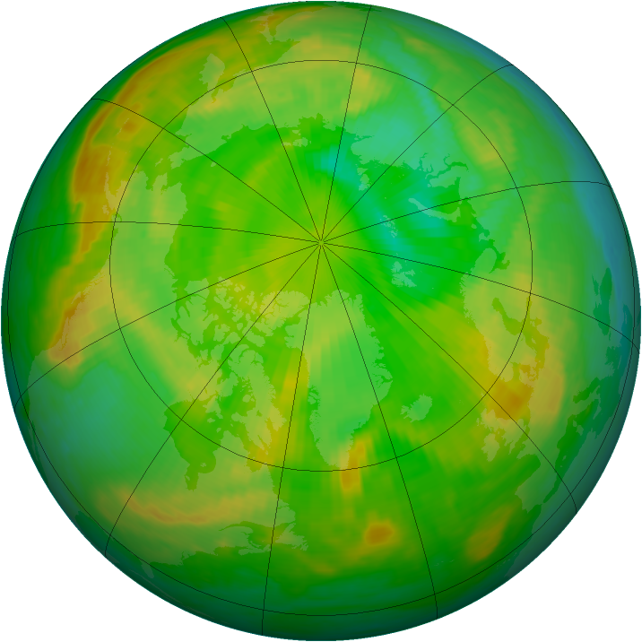 Arctic ozone map for 29 June 1984